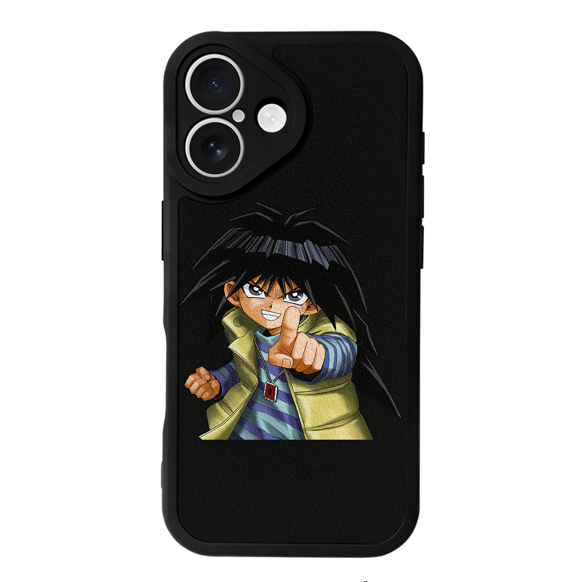 （画像用） 遊☆戯☆王 Yu-Gi-Oh! 【iPhone 16シリーズ対応】シリコンスマホケース（レザー調） 材質：シリコン